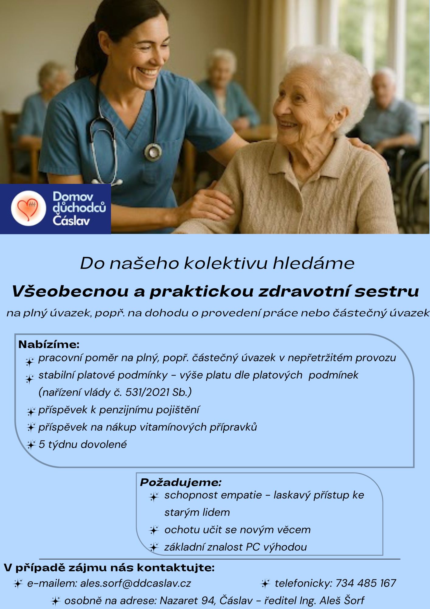 Nabídka volné pracovní pozice 
